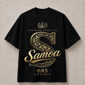 Samoa Kingdom Above All 685 Legacy T-Shirt - Black