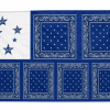 Blue and White Star Bandana Flag