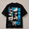 Jujutsu Kaisen Satoru Gojo Blue Manga Panels T-Shirt - Black