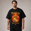 Tonga Rise of Tonga Flaming Crest T-Shirt - Black