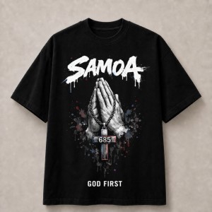 Samoa God First 685 Prayer T-Shirt - Black