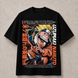 Naruto Uzumaki Scroll Ninja T-Shirt - Black