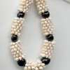 Black-White Shell Elegance  50cm