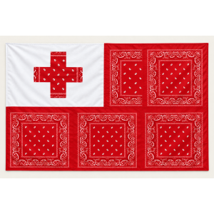 Tonga Red Cross Bandana Flag