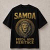 Samoa Pride and Heritage Lion T-Shirt - Black