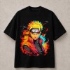 Naruto Flame Portrait T-Shirt - Black