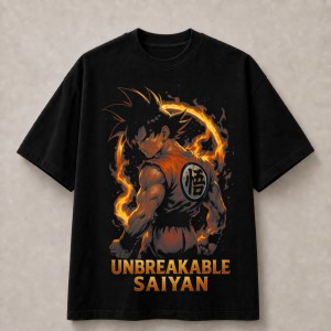 Dragon Ball Goku Unbreakable Saiyan T-Shirt - Black