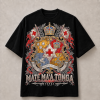Mate Ma'a Tonga Distressed Royal Crest T-Shirt - Black