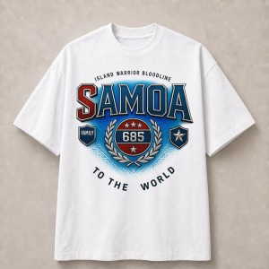Samoa Island Warrior Bloodline 685 T-Shirt - White