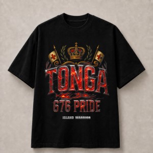 Tonga 676 Pride Island Warrior T-Shirt - Black