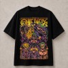 One Piece Straw Hat Trio Power Forms T-Shirt - Black