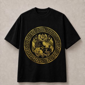 Tonga Gold Royal Crest Medallion T-Shirt - Black