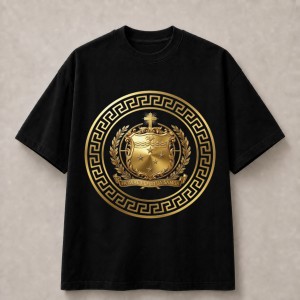 Samoa Golden Coat of Arms Faith T-Shirt - Black