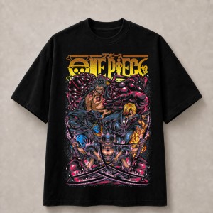 One Piece Four Warriors Battle T-Shirt - Black