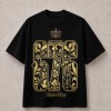Kingdom of Tonga Gold Floral 676 T-Shirt - Black