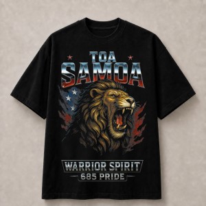 Toa Samoa Warrior Spirit 685 Pride T-Shirt - Black