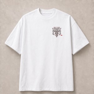 Mate Ma'a Tonga Flag Crown Front and Back T-Shirt - White