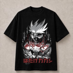 Naruto Kakashi Hatake Sharingan T-Shirt - Black