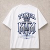 Mate Ma'a Tonga 676 Blue Crown Front and Back T-Shirt - White
