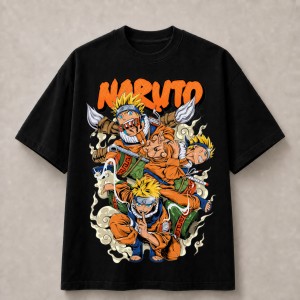 Naruto Shadow Clone Ensemble T-Shirt - Black