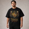 Tonga Honor Strength Eagle Crest T-Shirt - Black