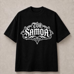 Toa Samoa 685 Original Front & Back T-Shirt - Black