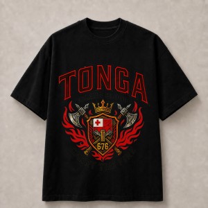 Tonga Island Blood Carry the Fire T-Shirt - Black