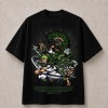 One Piece Zoro Green Dragon Swordsman T-Shirt - Black