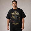 Tonga King of the Pacific Whale T-Shirt - Black