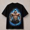 Samoa Blue Fire Warrior T-Shirt - Black