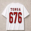 Tonga 676 Roots Front and Back T-Shirt - White