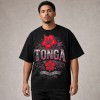 Tonga Island Beauty Hibiscus T-Shirt - Black