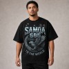 Samoa 685 To the World Eagle T-Shirt - Black