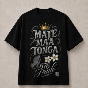 Tonga 676 Faith and Pride T-Shirt - Black