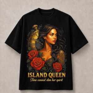 Samoa Island Queen T-Shirt - Black