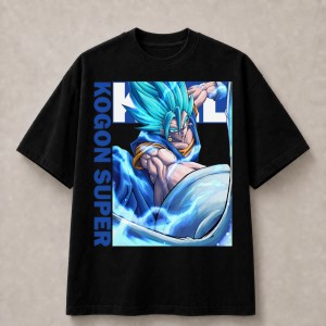 Dragon Ball Blue Fusion Warrior T-Shirt - Black