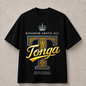 Tonga Kingdom Above All Gold Legacy T-Shirt - Black