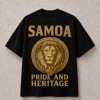 Samoa Lion Pride and Heritage T-Shirt - Black