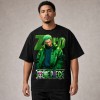 One Piece Zoro Green Street Style T-Shirt - Black
