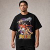 One Piece Luffy Ace Kaido Battle T-Shirt - Black