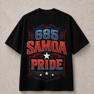 685 Samoa Pride T-Shirt - Black