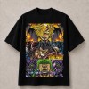 One Piece Sanji Luffy Zoro Three Panels T-Shirt - Black