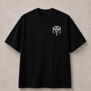 Mate Ma'a Tonga 676 Red Accent Front and Back T-Shirt - Black