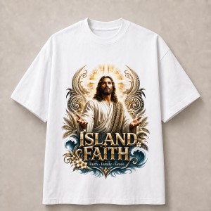 Island Faith Family Grace T-Shirt - White