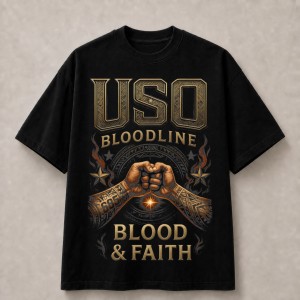 USO Bloodline Blood & Faith 685 T-Shirt - Black