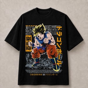 Dragon Ball Super Saiyan 3 Goku Manga T-Shirt - Black