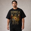 Tonga 676 Gold Royal Crest T-Shirt - Black
