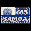 Samoa 685 Blue and Ivory Coat of Arms Flag
