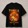 Tonga Rise of Tonga Flaming Crest T-Shirt - Black
