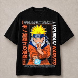 Naruto Rasengan Manga T-Shirt - Black